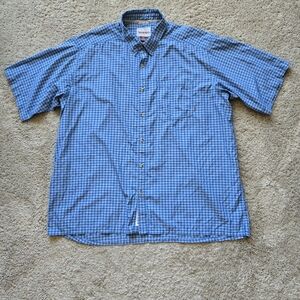 Simms Shirt Mens 3XL Blue Check Short Sleeve Lightweight